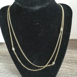 5/$25 Vintage  Goldtone Flapper Necklace